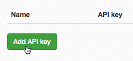 Button to add a DNS Check API key