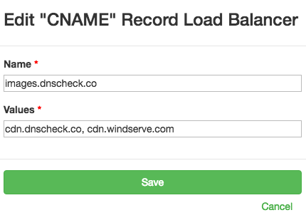 Check CNAME load balancer with DNS Check